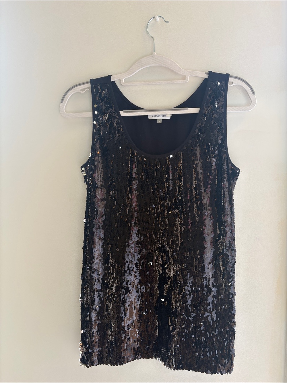 Calvin Klein Black Sequin Tank Top